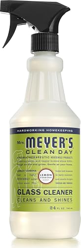 Mrs. Meyer’s Lemon Verbena Mirror & Window Cleaner - Biodegradable, Ammonia-Free, 24 fl oz