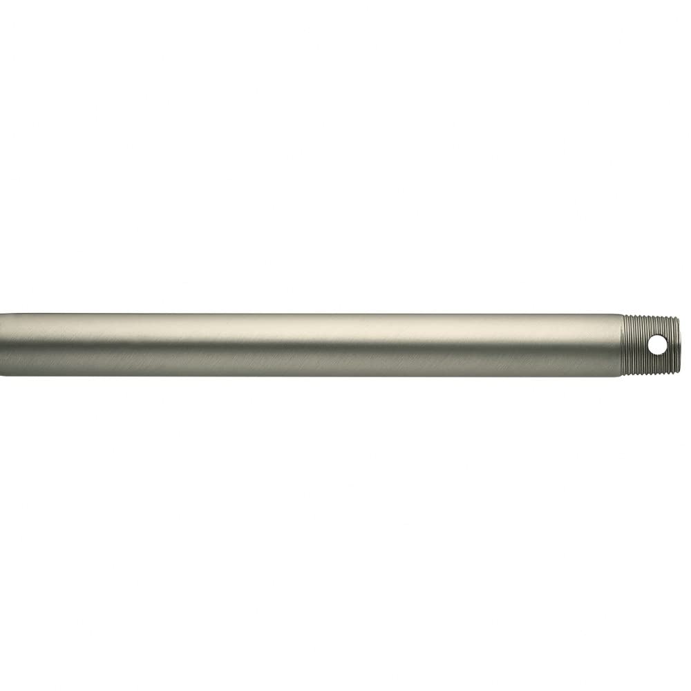 Kichler Accessory Ceiling Fan Down Rod, 18" downroad with 1" Diameter in Brushed Nickel, 360001NI, (18" L x 1" DIA)