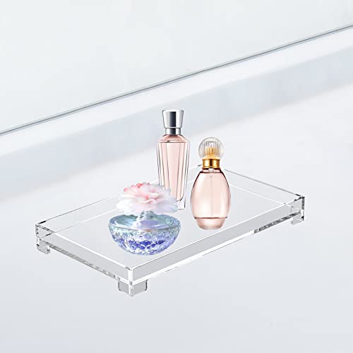 Medium Acrylic Clear Vanity Tray Organizer 9.6" x 5.9"