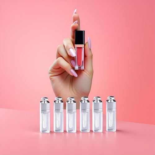 Transparent Lip Gloss Tubes 3ml Refillable Containers 6 Pack