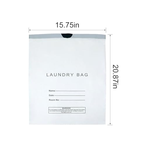 Large Disposable Laundry Bags with Drawstring - 20 Pack, 20.87"x15.75"