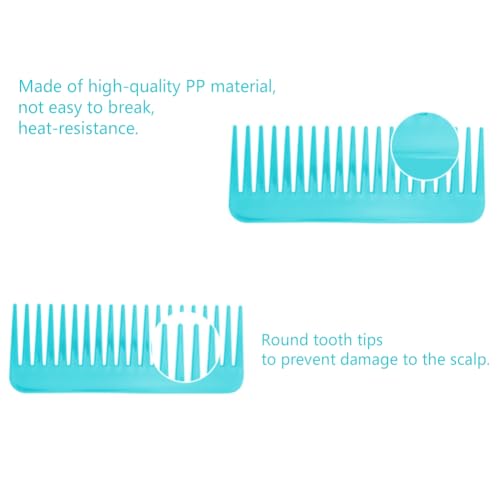 NuAngela Wide Tooth Hair Comb No Static Detangling Shower Comb for Curly Hair