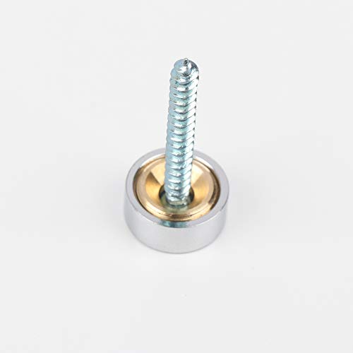 Decorative Mirror Screws 0.6 Inch Brass Cap Nails 4 Pack