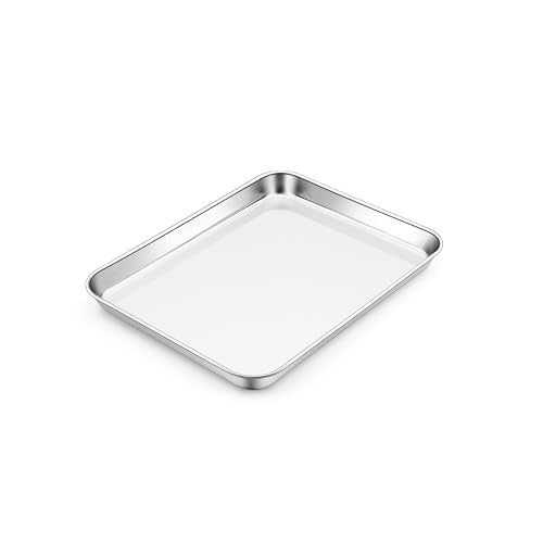 E-far Small Stainless Steel Baking Sheet, 10.5"x8.3" Toaster Oven Tray