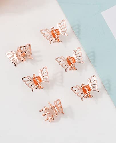 Wecoe 30 Pcs Small Butterfly Hair Claw Clips Metal Mini Hair Accessories
