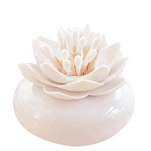Creative Lotus Cotton Swab Holder - 2 Pack Q-Tips Organizer