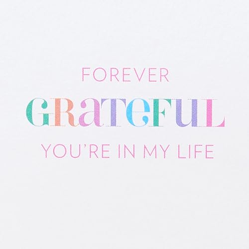 Papyrus Thinking of You Card - Forever Grateful with Foil & Gem