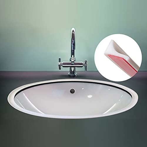 39 Inch Self-Adhesive Water Barrier for Sink & Shower, White