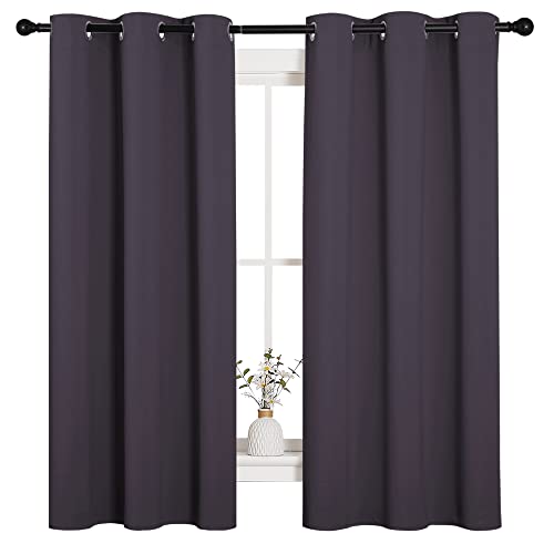 NICETOWN Blackout Curtains - 42" x 63" Greyish Purple, 2-Panel Set