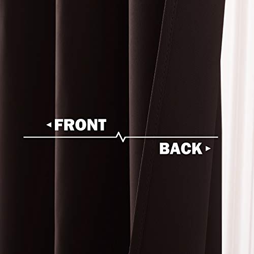 NICETOWN Toffee Brown Blackout Curtains - 42" x 36" (Pack of 2)