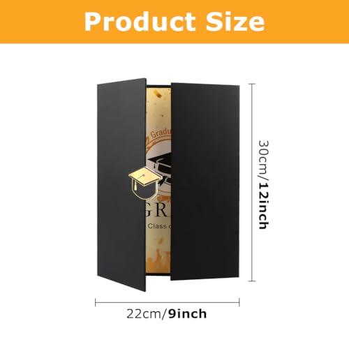 2026 Graduation Guest Book - Black & Gold Sign-In Book