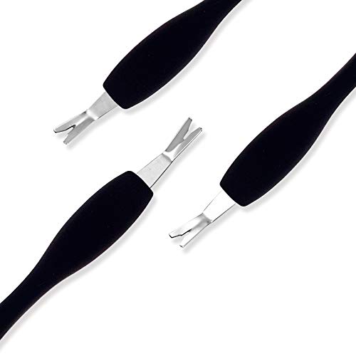 IVON 3-Pack Cuticle Trimmer and Pusher with Gentle Rubber Tip