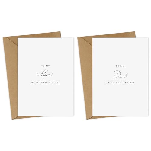 Wedding Day Card Set for Mom and Dad - LUXAVELLA Premium Stationery