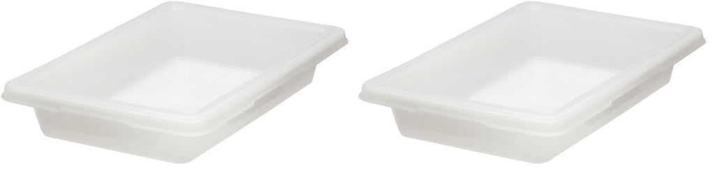 Rubbermaid Commercial Products Food Storage Box/Tote for Restaurant/Kitchen/Cafeteria, 2 Gallon, White (FG350700WHT) (Pack of 2)