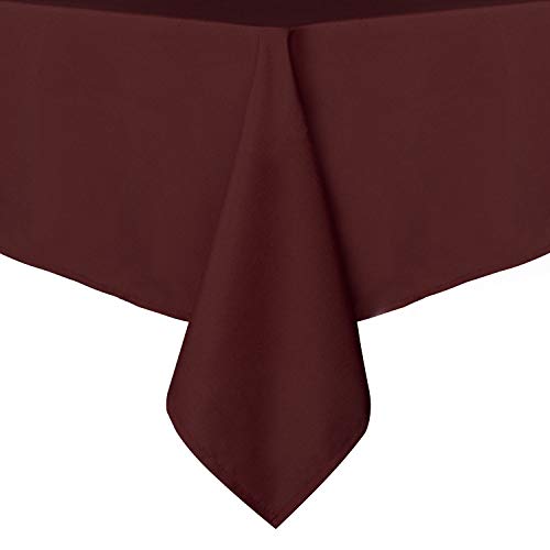 Sancua Rectangle Tablecloth 90 x 132 Inches Burgundy - Durable Polyester