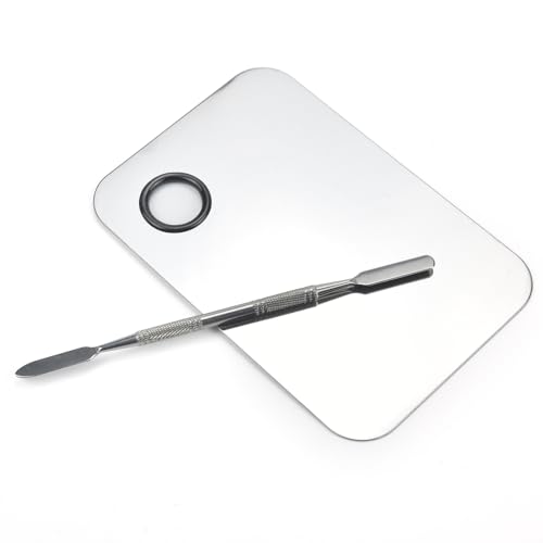 Stainless Steel Makeup Mixing Palette with Spatula Tool for Cosmetics