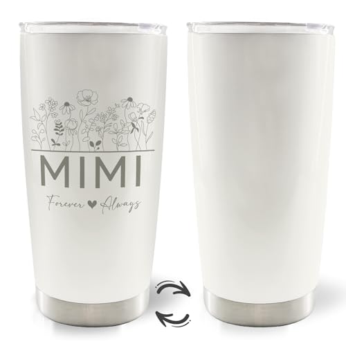 20oz Travel Coffee Mug Tumbler with Lid & Straw - Stainless Steel Gift for Grandma, Christmas, Birthday