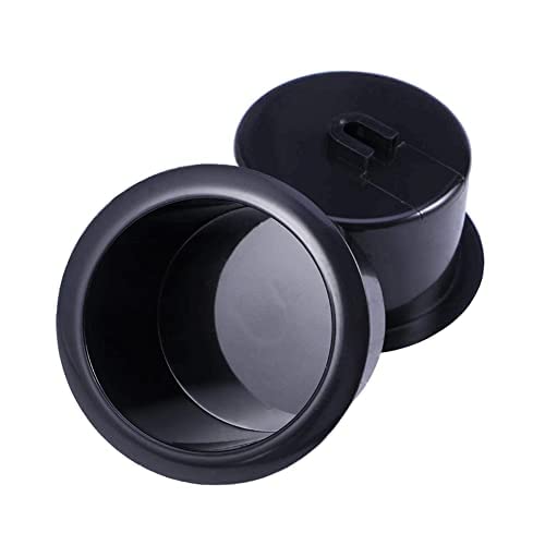 2 Pcs Black Plastic Cup Holder Insert for Recliner, Sofa, Boat & Poker Table