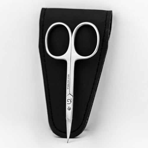 GOALIEX Curved Nail Cuticle Scissors Stainless Steel Grooming Tool