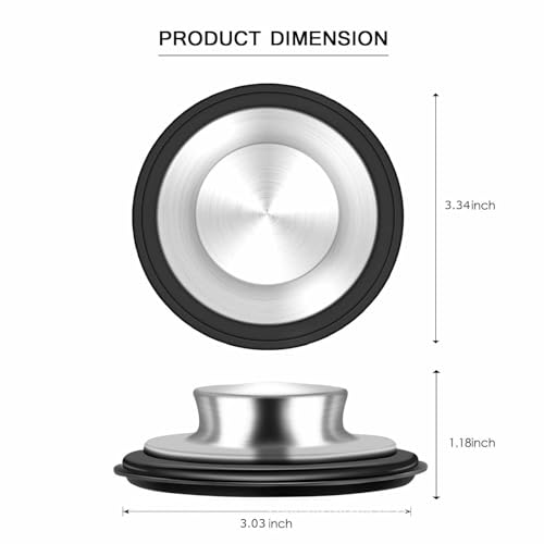 SENLIXIN 3.35-Inch Stainless Steel Kitchen Sink Stopper and Disposal Plug
