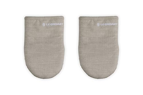 Le Creuset Set of 2 Mini Oven Mitts, 8", Sable