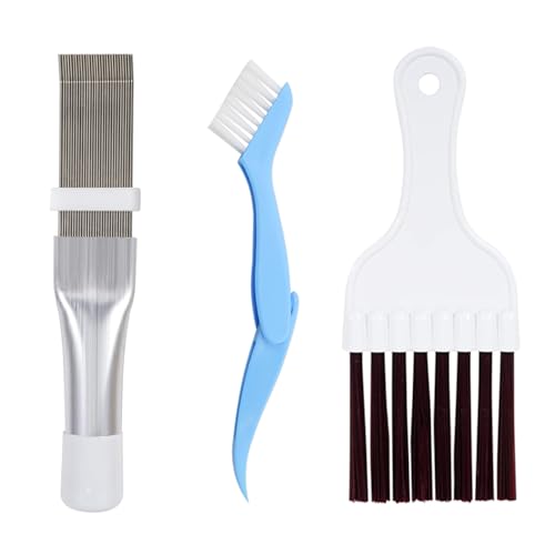 3-Piece Air Conditioner Condenser Fin Comb and Coil Cleaning Brush Kit