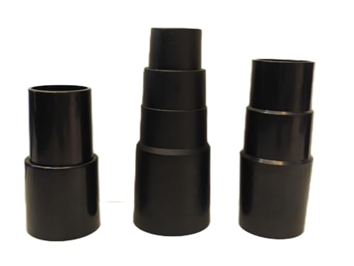 Velodi Vacuum Cleaner Hose Connectors - 3 Sizes, Durable Plastic Adapter Fittings