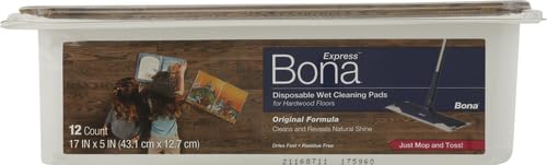 Bona Hardwood Floor Cleaning Pads - Unscented, 12 Count, Pack of 2