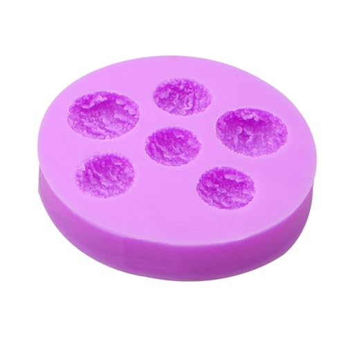 Purple Silicone Cookie and Waffle Mold Set - 6 Pieces, Donut & Cookie Shapes