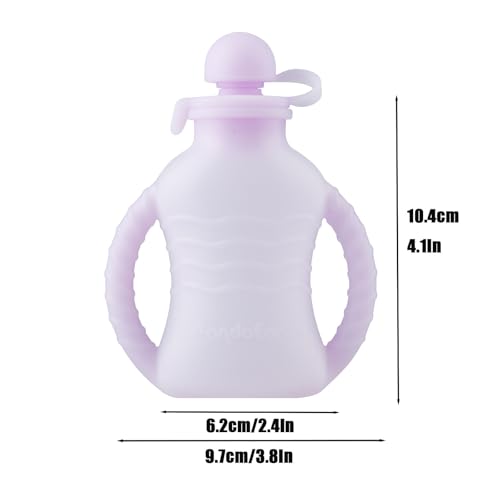 PandaEar Silicone Baby Food Pouches Set - 3 Pack, 4oz, BPA-Free