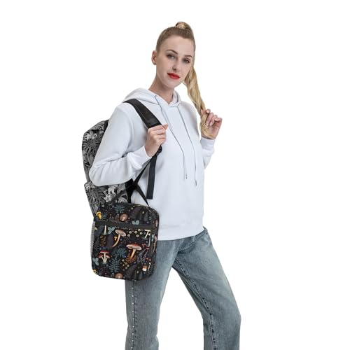 Insulated Women's Lunch Bag - Cute Mushroom Design, Leakproof Cooler