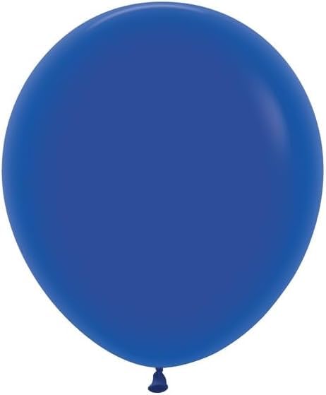 Sempertex 18-Inch Royal Blue Latex Balloons - 6 Pack for Party Decor