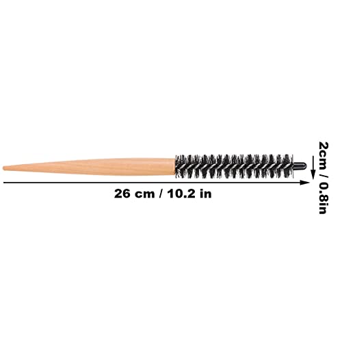 Ejoyous Small Round Hair Brush - Wooden Roller Comb for Blow Drying