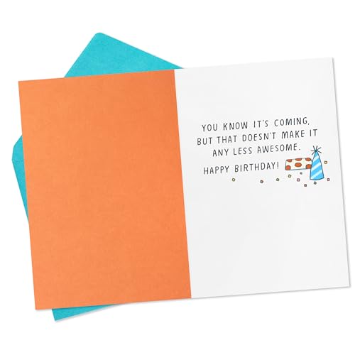Hallmark Funny Birthday Card - Pizza Day Design, Orange