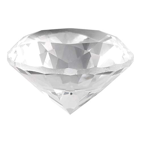 Salmue Crystal Glass Nail Art Display Stand - 60mm White Diamond Manicure Tool