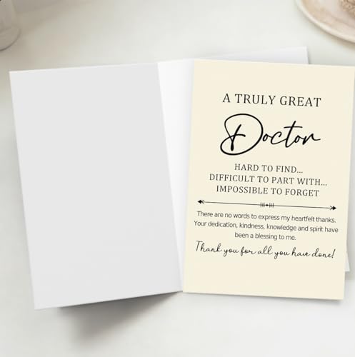Doctor Thank You Card with Kraft Envelope & Gold Seal Sticker