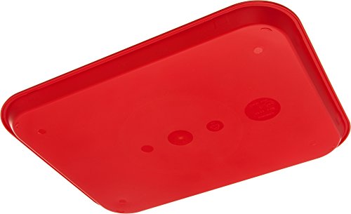 Carlisle 14x18 Fast Food Cafeteria Tray - Durable Red Plastic