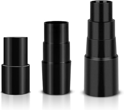 3-Piece Vacuum Hose Adapter Set - Compatible with 1-1/4", 1-3/8" & 1-1/2" Vacs