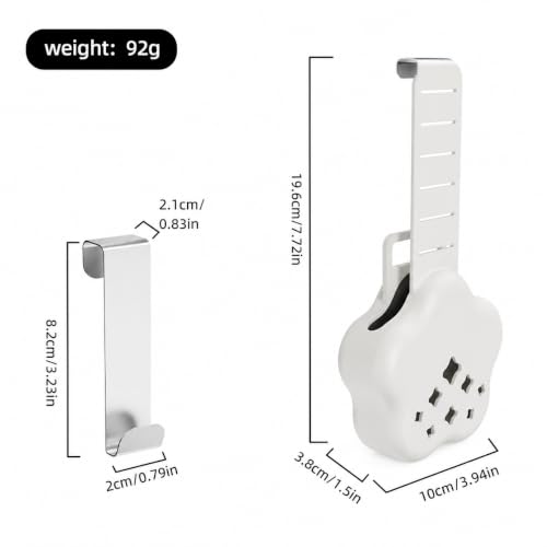 Adjustable Toilet Tank Tablet Holder with Stainless Steel Hook