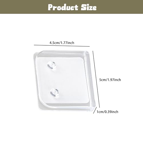 Clear Shower Curtain Splash Guard Clips - Self-Adhesive Set of 8