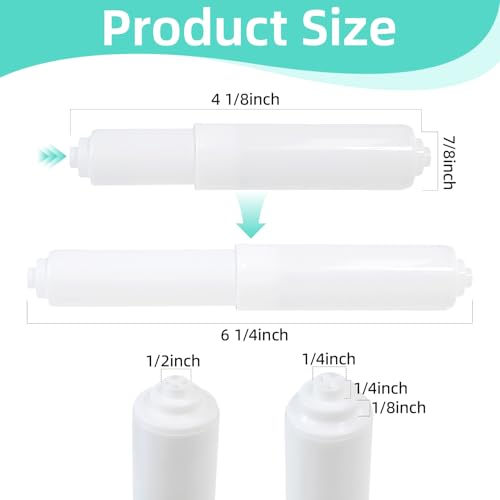 Spring Loaded Toilet Paper Holder Replacement Rod - 3 Pack