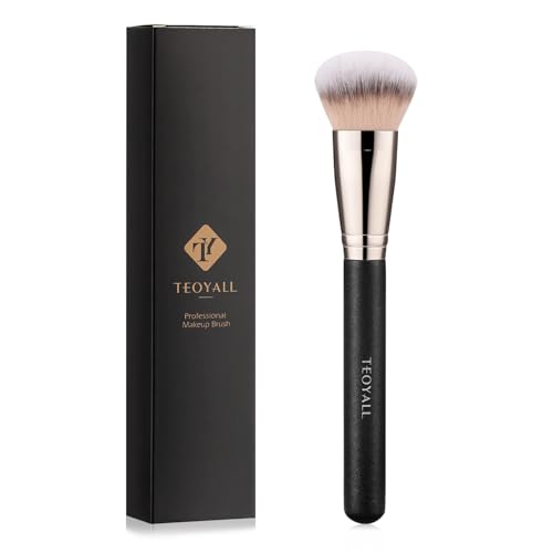TEOYALL Domed Foundation Brush - Soft Synthetic Blending & Buffing Brush