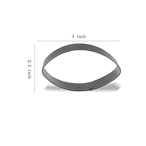 Stainless Steel Football Cookie Cutter - 4 Inch, Kid-Friendly & Dishwasher Safe