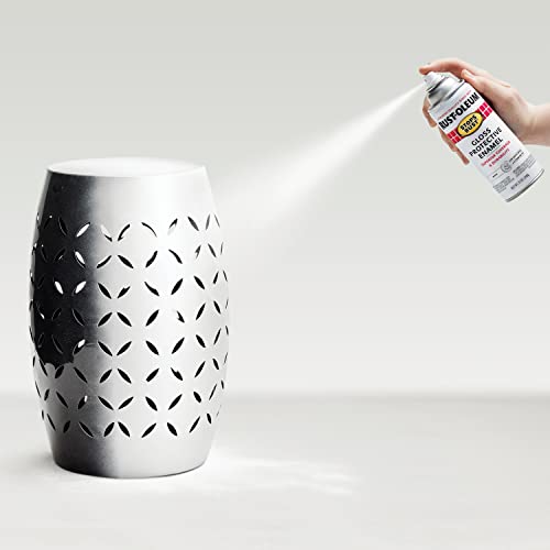 Rust-Oleum Stops Rust Spray Paint, 12 oz, Gloss White - Durable & Weather Resistant