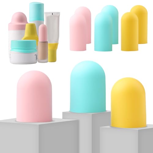BLHLA 9 Pack Silicone Bottle Covers Leak Proof Travel Toiletries