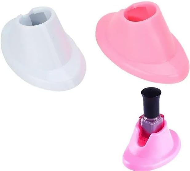 Rosojodg Soft Rubber Nail Polish Bottle Holder Anti-Spill 2Pcs