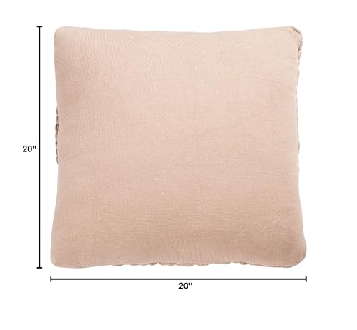 SAFAVIEH Home Collection Adalina Pink 20 x 20-inch Decorative Throw Pillow, 22"x22"