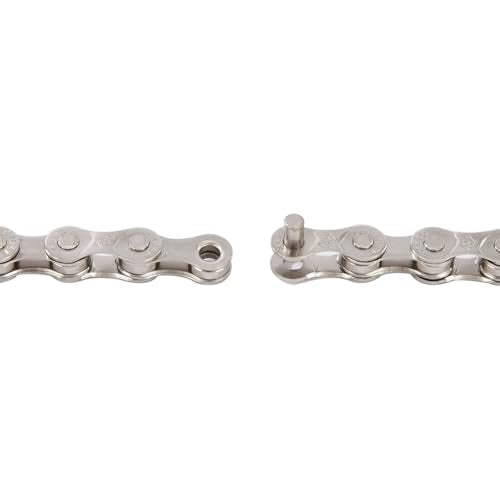 6/7/8 Speed Bike Chain,Suitable for Road Bicycles,Mountain Bike Accessories,Full Silver Plating,116 Links,Compatible with Shimano/SRAM Mountain, Road Bike