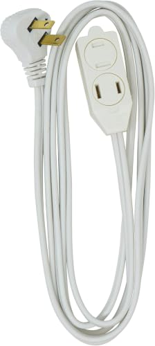 Woods Slimline 16/3 Indoor Flat Plug Extension Cord - 3 Feet, Pack of 12