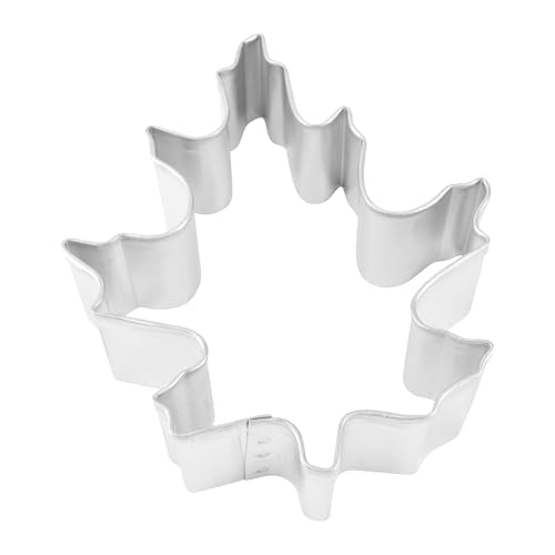 R&M Oak Leaf Cookie Cutter - Durable Tinplate Steel, 3.5"
